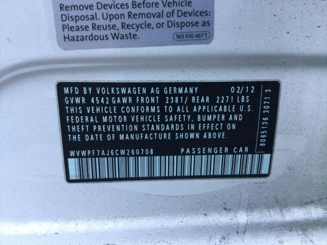 2012 VOLKSWAGEN GOLF R 4 DOOR