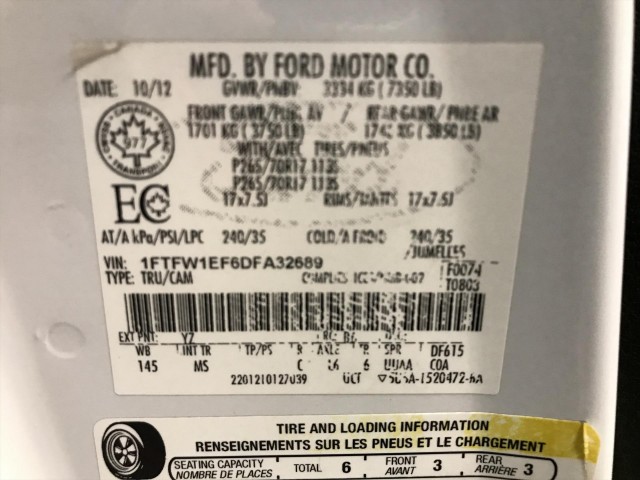 2013 FORD F-150 XLT SUPERCREW 6.5-FT. BED 4WD