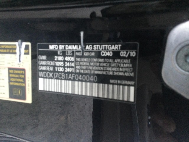 2010 MERCEDES-BENZ E-CLASS E550 COUPE