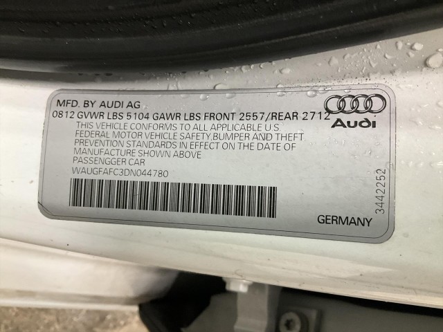 2013 AUDI A6 2.0T PREMIUM SEDAN FRONTTRAK MULTITRONIC