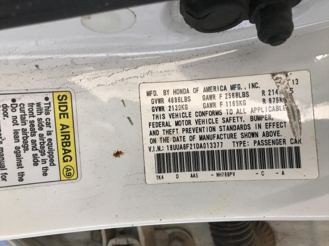 2013 ACURA TL 6-SPEED AT