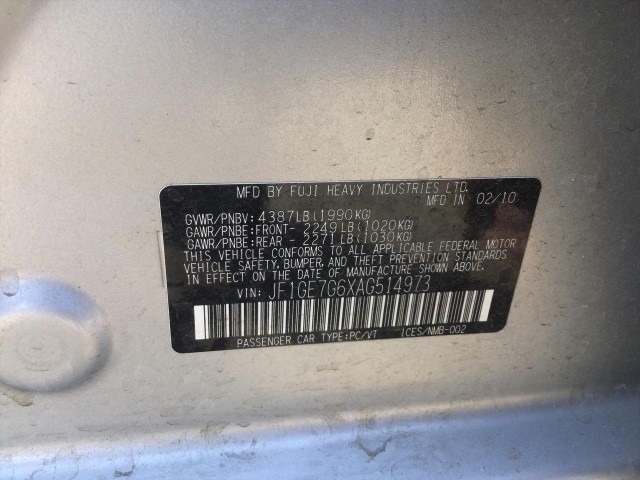 2010 SUBARU IMPREZA WRX 4-DOOR