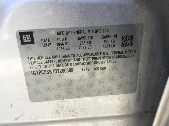 2013 CHEVROLET CRUZE 1LT AUTO