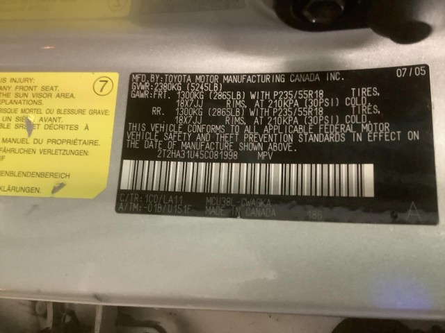 2005 LEXUS RX 330 AWD