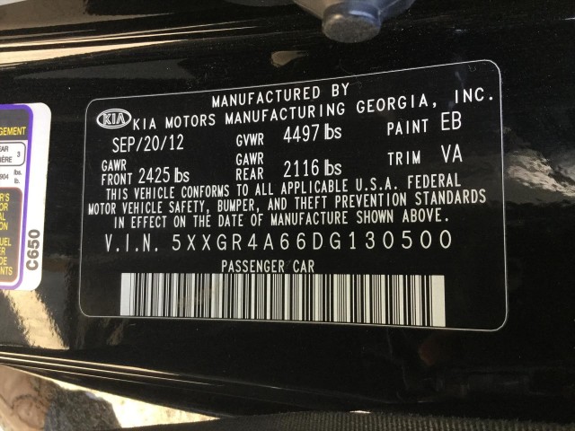 2013 KIA OPTIMA SX