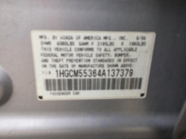 2004 HONDA ACCORD LX SEDAN