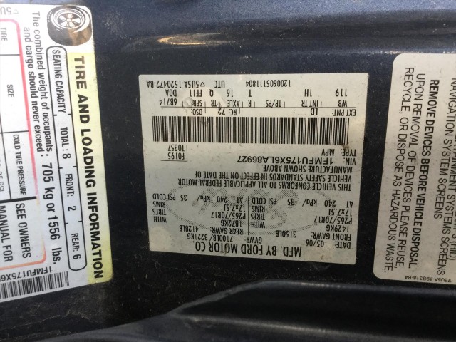 2006 FORD EXPEDITION EDDIE BAUER 2WD